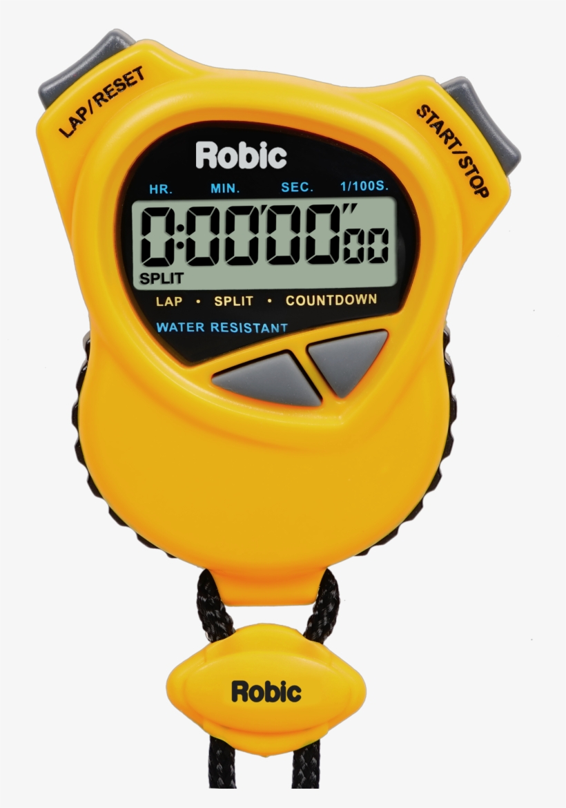Robic 1000w Dual Stopwatch/countdown Timer- Yellow - Stopwatch In Arnis, transparent png download