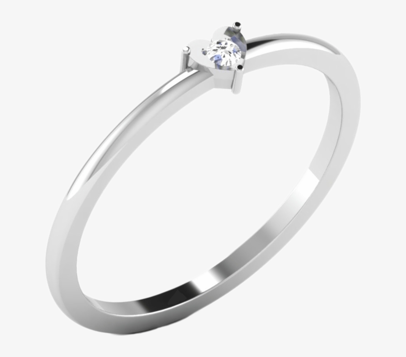 His & Her Collection Women 9 Kt Gold Solitaire Diamond - Engagement Ring, transparent png download