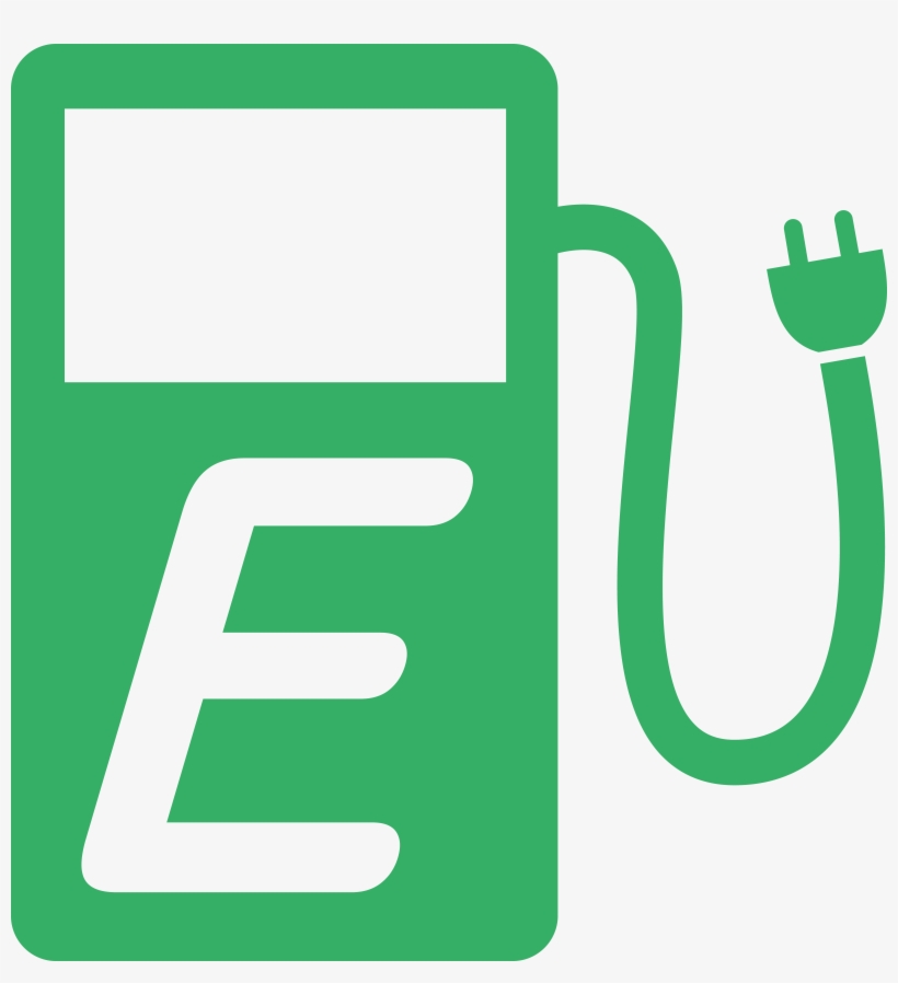 Free Clipart Of A Euro Gas Pump - Electric Car Clipart, transparent png download