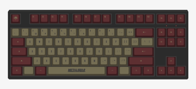 Metal Gear By Afterdark 87-key Custom Mechanical Keyboard - Ducky One Horizon Tkl, transparent png download