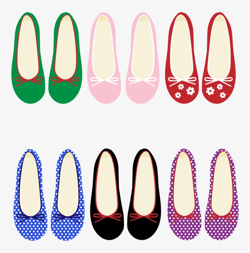 Ballet Shoe Footwear High-heeled Shoe Ballet Flat - Clipart Womens Shoes, transparent png download