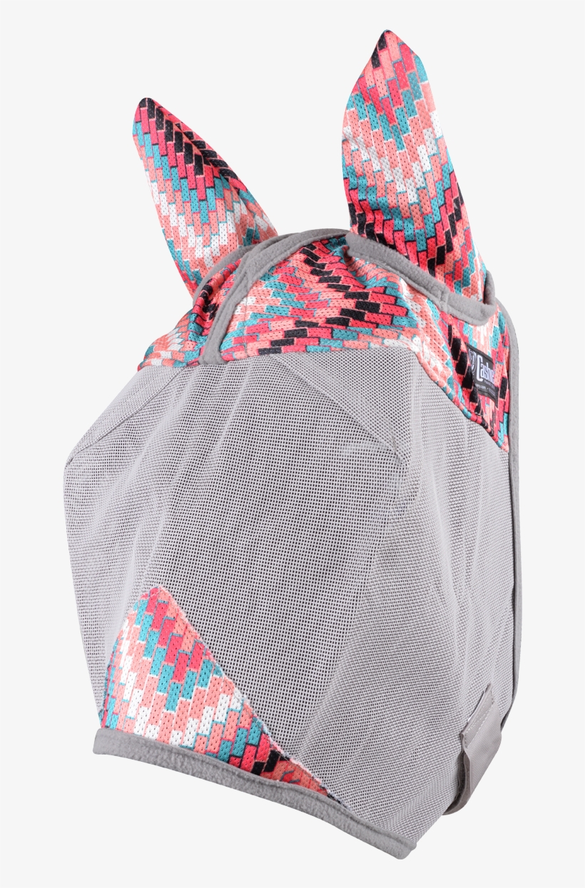 Patterned Crusader Fly Mask - Turquoise Horse Fly Mask, transparent png download