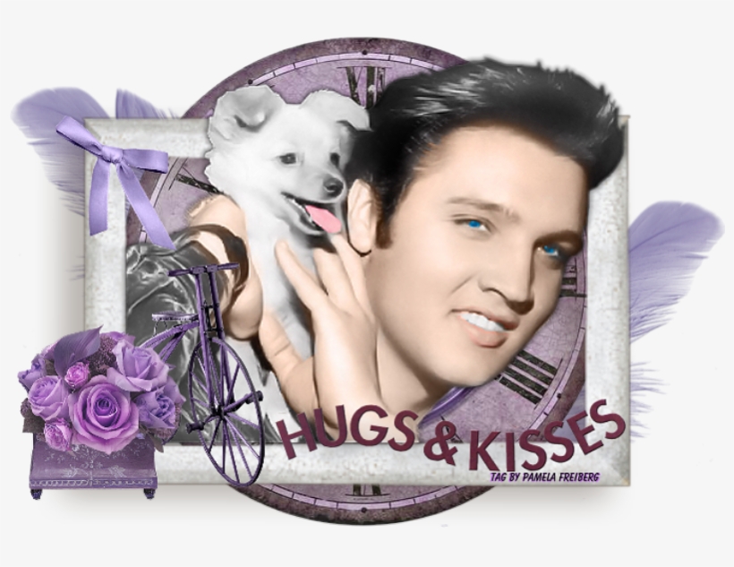 Hugs And Kisses Photo Doggyandmeelvis - Poster, transparent png download