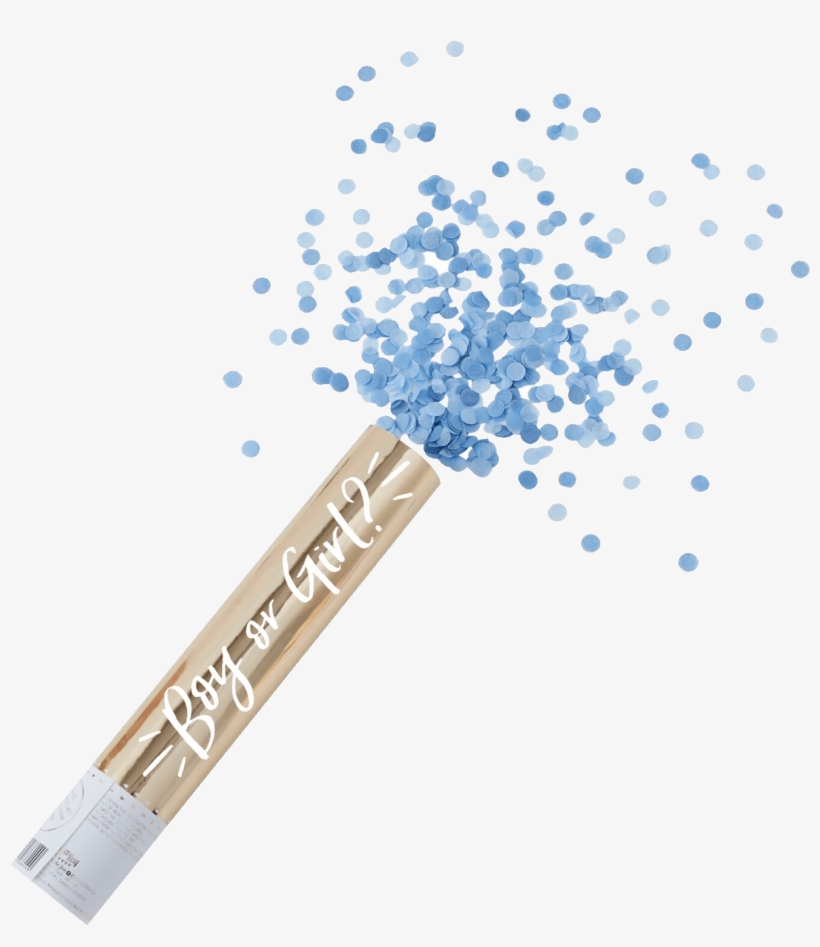Blue Gender Reveal Confetti Shooter - Gender Reveal, transparent png download