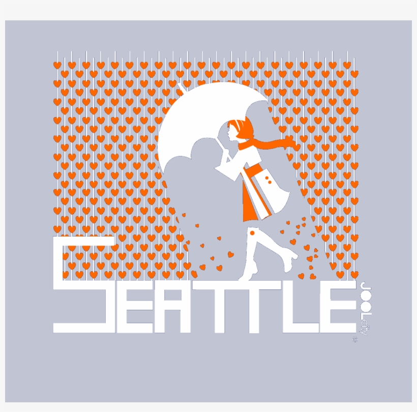 Seattle Raining Hearts Baby Onesie - Sadnja Lješnjaka, transparent png download