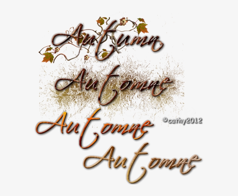 Word Art Automne - Tube Word Art Png, transparent png download