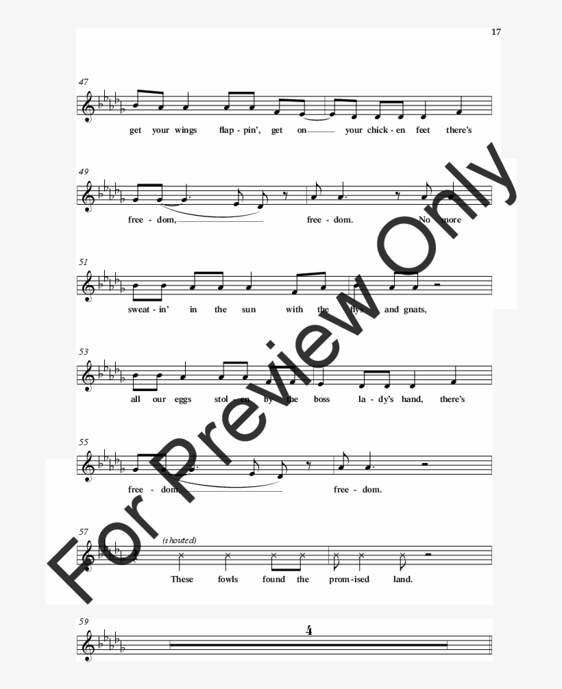 O Chicken Of Little Faith Thumbnail - Sheet Music, transparent png download