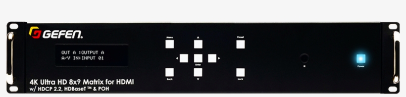 8 X 9 4k Ultra Hd Hdmi Matrix Switcher With Hdcp2 - Ultra-high-definition Television, transparent png download