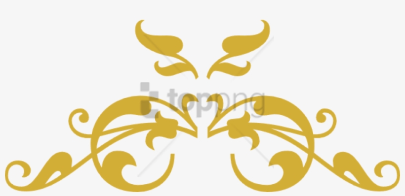 Free Png Gold Swirl Design Png Png Image With Transparent - Decorative Elements Clip Art, transparent png download