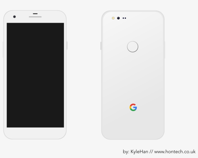 Black And White Google Concept Render Hontech - Google Pixel 2 Transparent, transparent png download