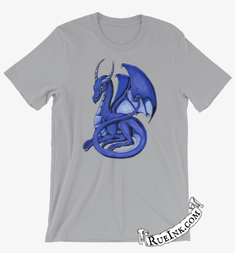 Resting Blue Dragon Men's Shirt - Black Cat Witch T Shirt, transparent png download