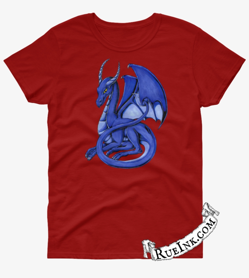 Resting Blue Dragon Women's Shirt - Shirt, transparent png download