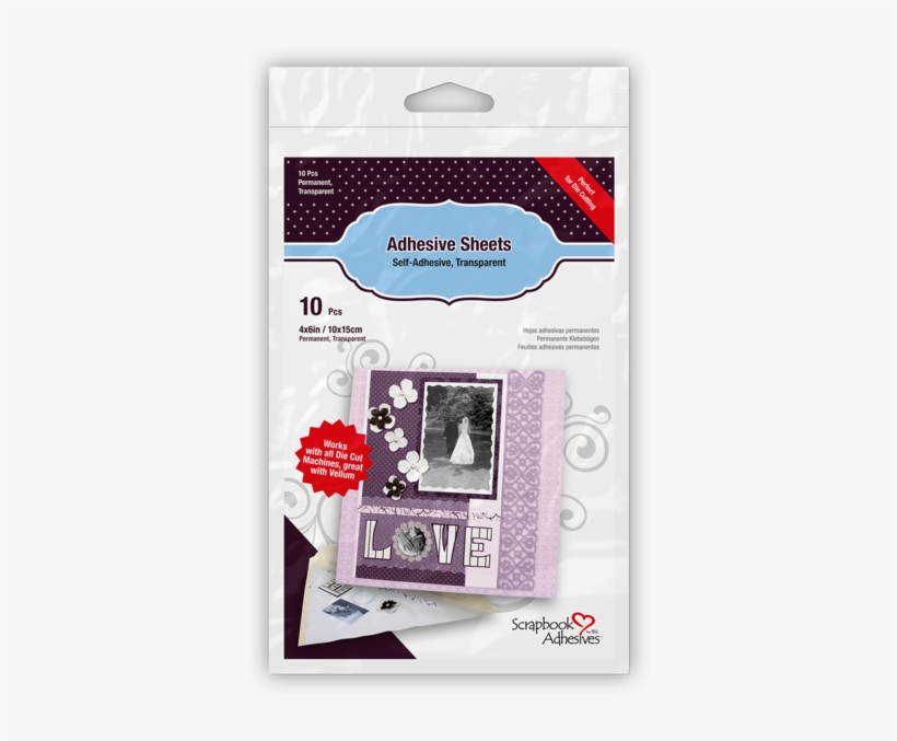 Adhesive Sheets For Die Cutting 4x6" - Paper, transparent png download