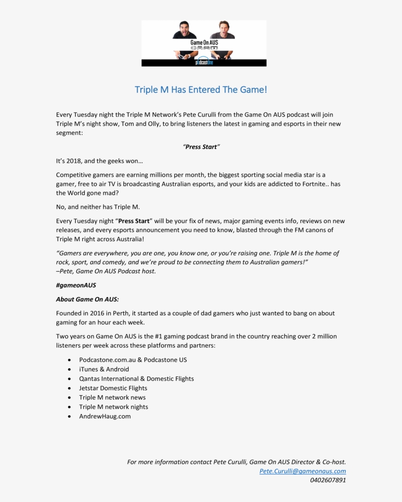 Triple M Has Entered The Game - Document, transparent png download