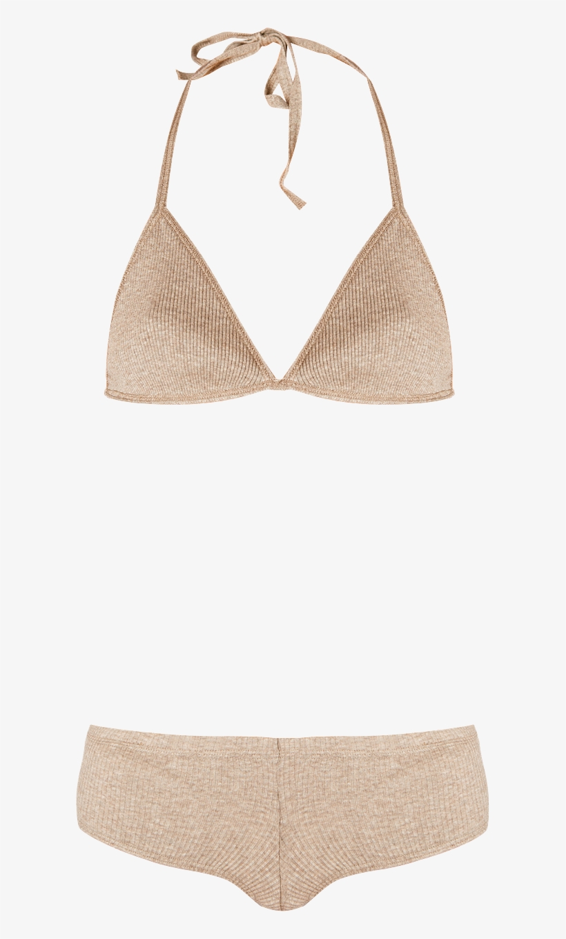 Knit Cashmere Lingerie Set - Brassiere, transparent png download