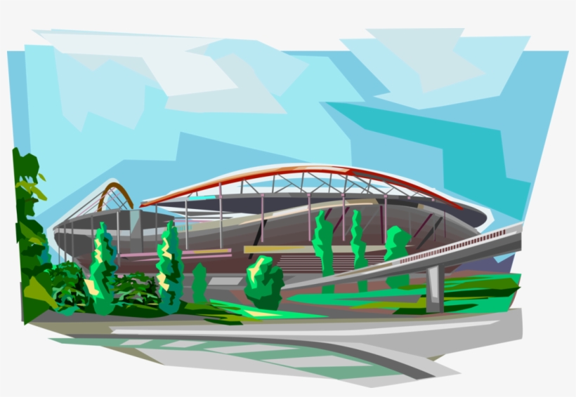 Vector Illustration Of Stadium Of Light Estádio Da - Estadio Da Luz Art, transparent png download