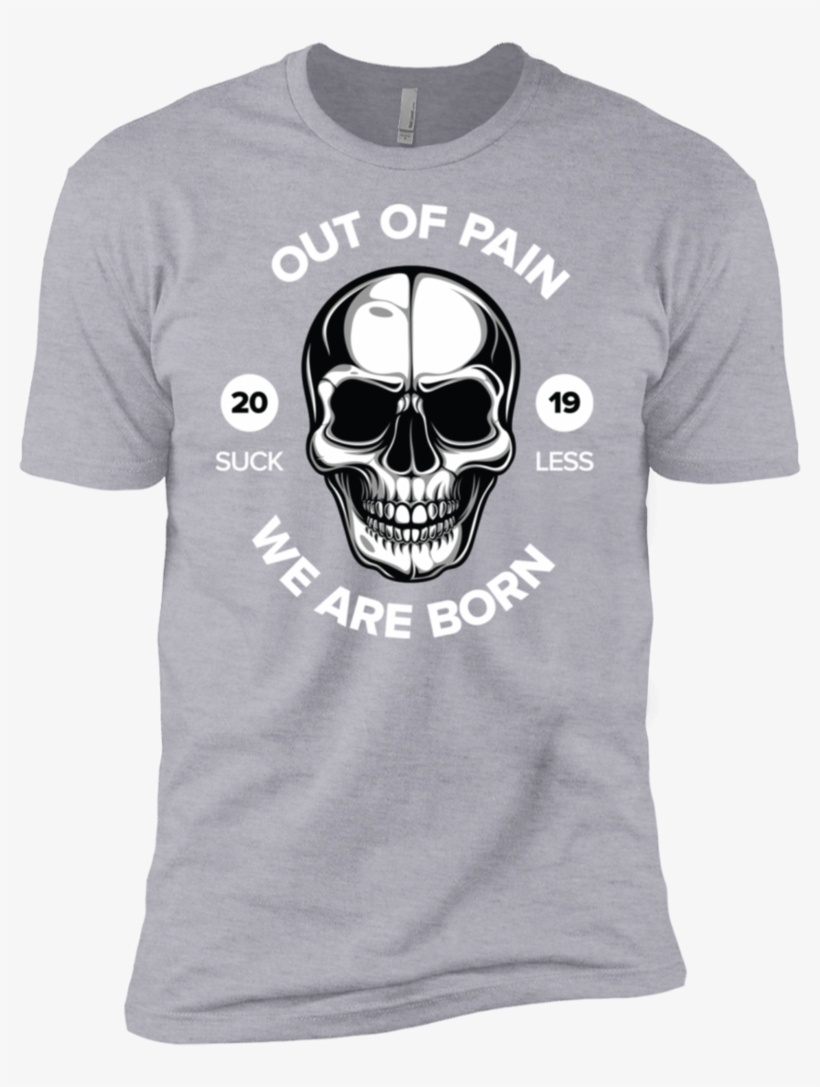Out Of Pain 2019 White Skull T-shirt - Shirt, transparent png download