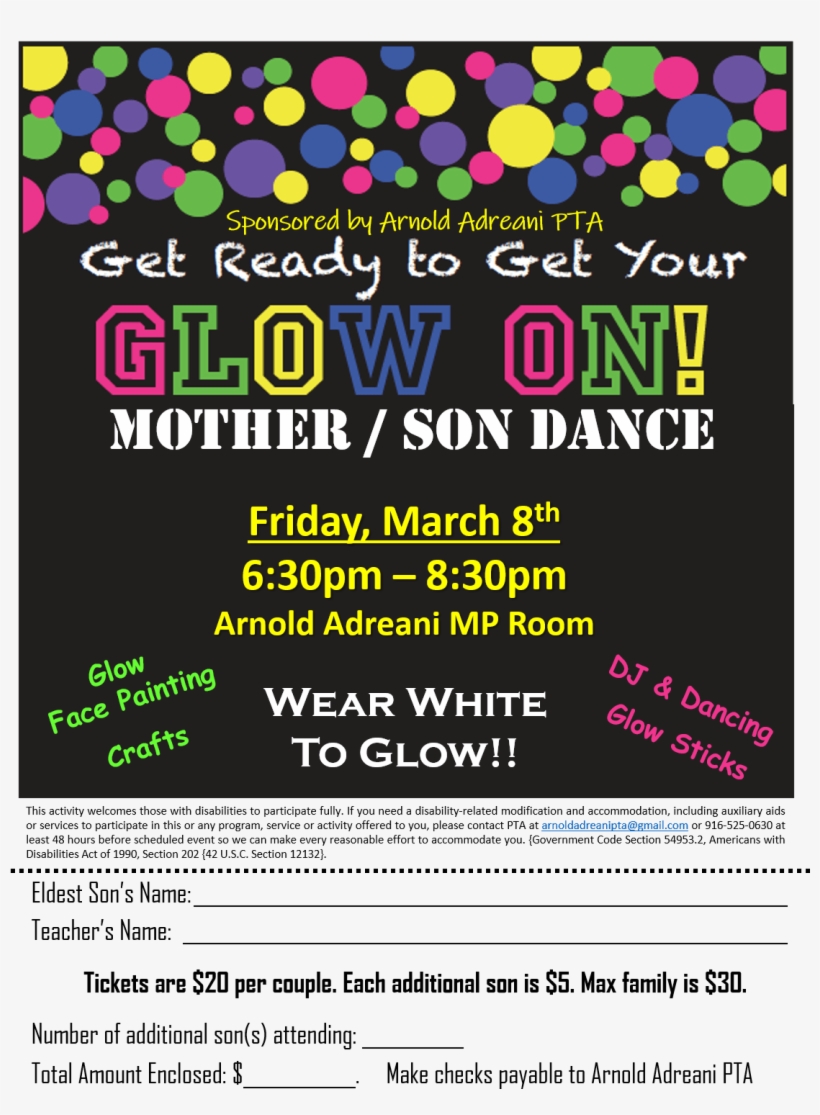 Get Ready To Get You Glow On At The Mother/son Dance - Pink, transparent png download