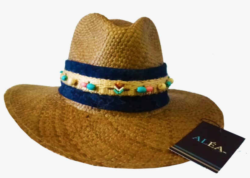 Sombrero Playa, Sombrero Colombiano Bordado A Mano - Fedora, transparent png download