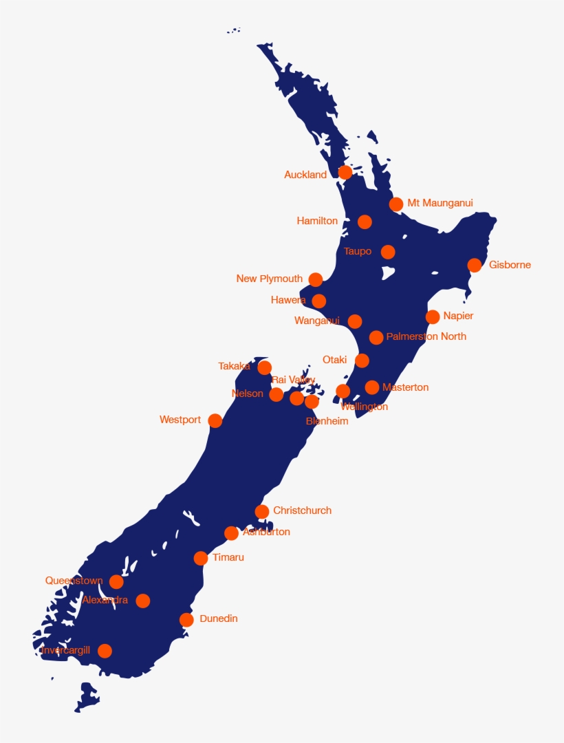 Hooker Pacific Moving & Storage Is Your Trusted International - New Zealand Map Vector, transparent png download