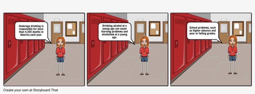 Underage Drinking - Cyberbullying Storyboard, transparent png download