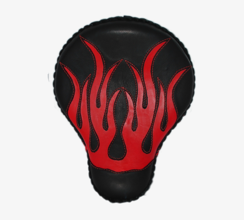 Harley Chopper Bobber 16" Bad Ass Solo Seat Black Red - Football, transparent png download