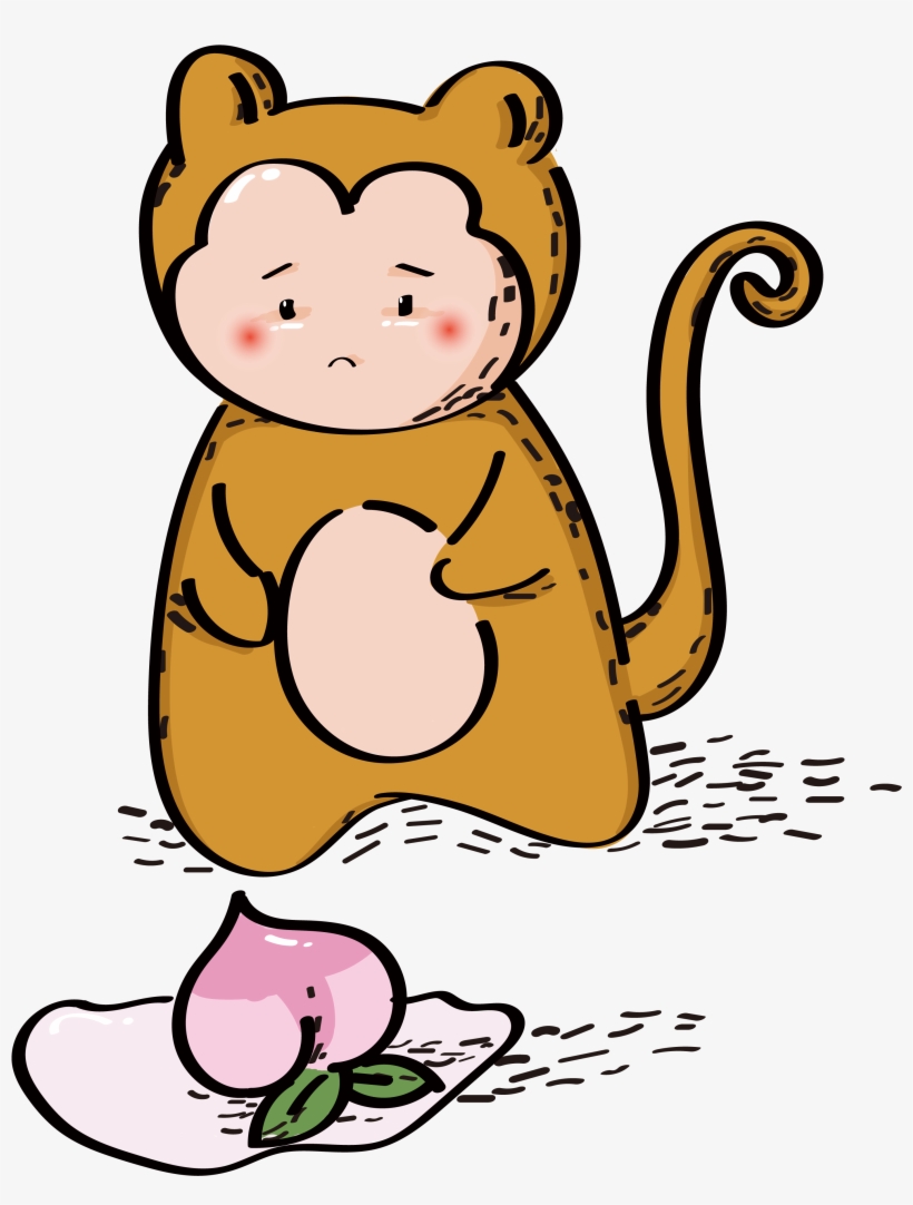 Animal Macaquinho Criança Desenho Animado Png E Imagem - Cartoon, transparent png download