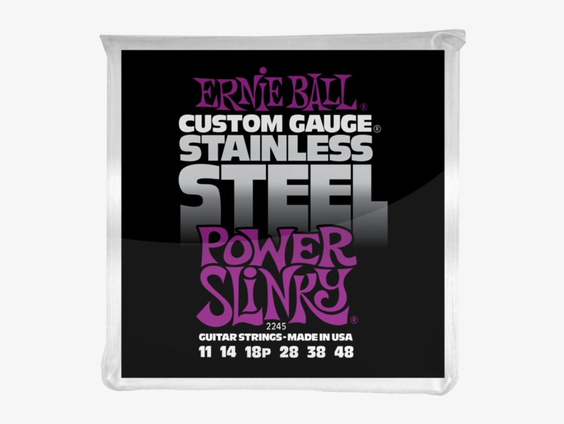 Ernie Ball Power Slinky Stainless Steel Wound Electric - Ernie Ball, transparent png download