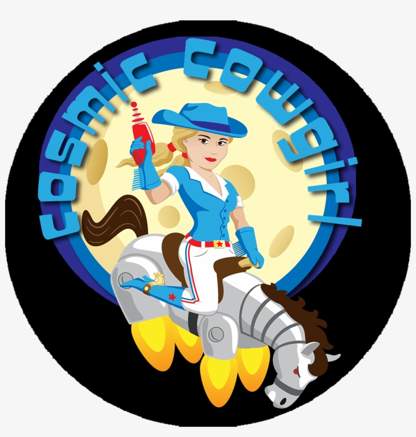 Cosmic Cowgirl - Cartoon, transparent png download