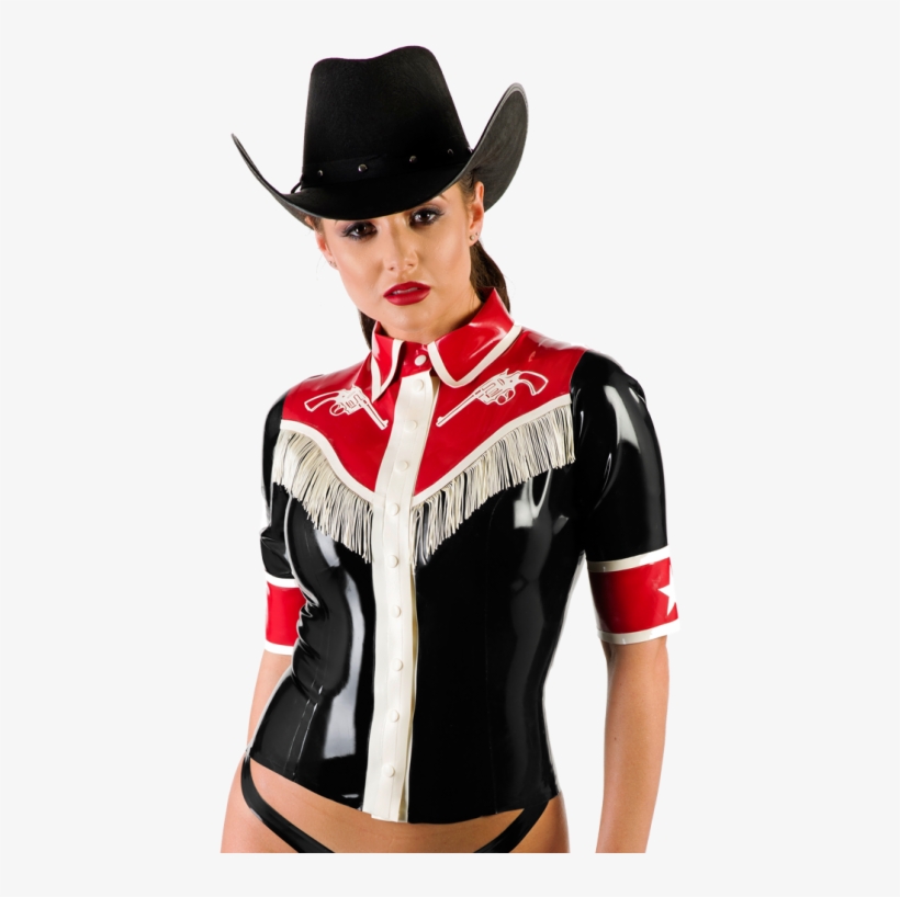Cowgirl Button Shirt - Costume Hat, transparent png download