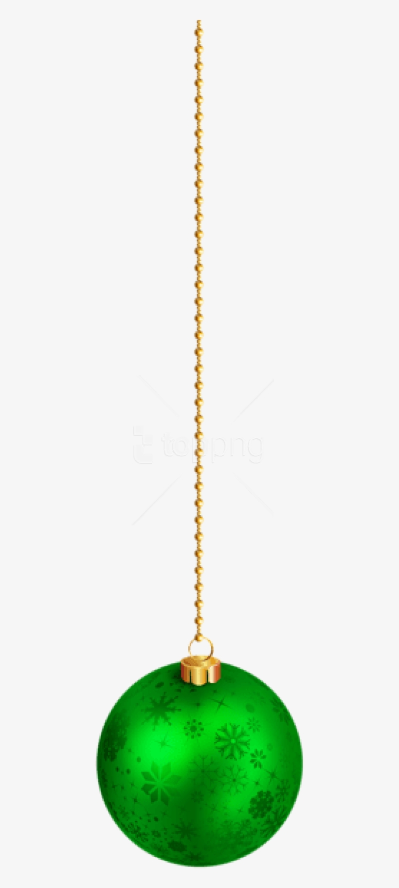Free Png Hanging Green Christmas Ball Png - Chain, transparent png download