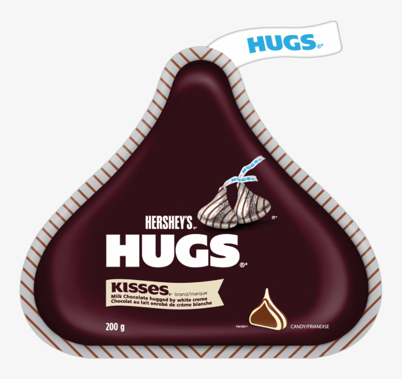 Hershey's Hugs Milk Chocolate Hugged By White Creme - Leather, transparent png download