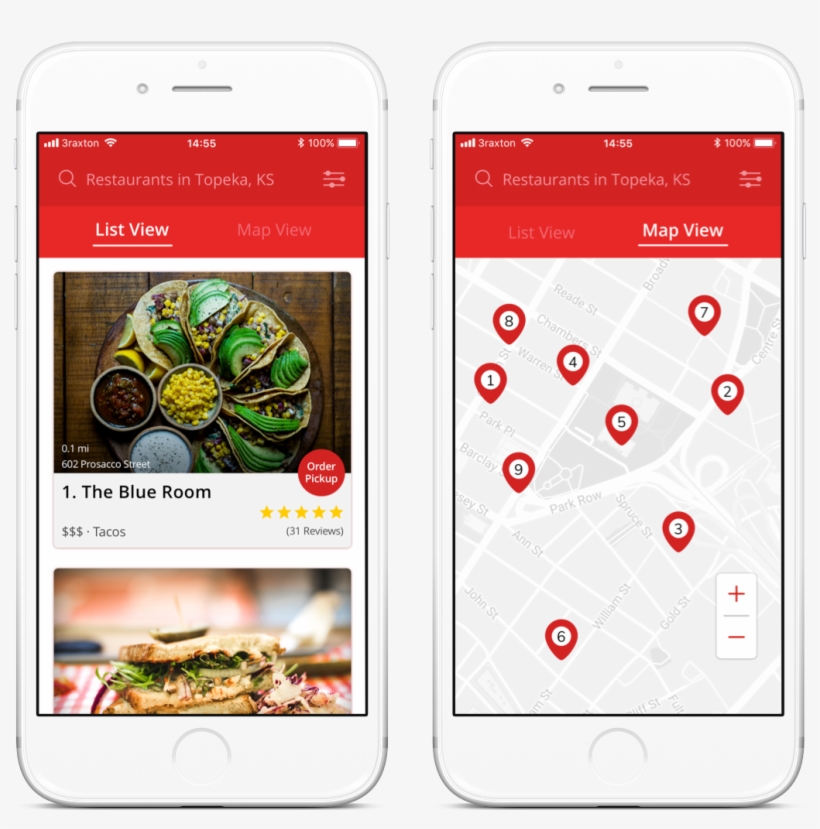 Yelp's Current Mobile Web List/map Interface Gets The - Iphone, transparent png download