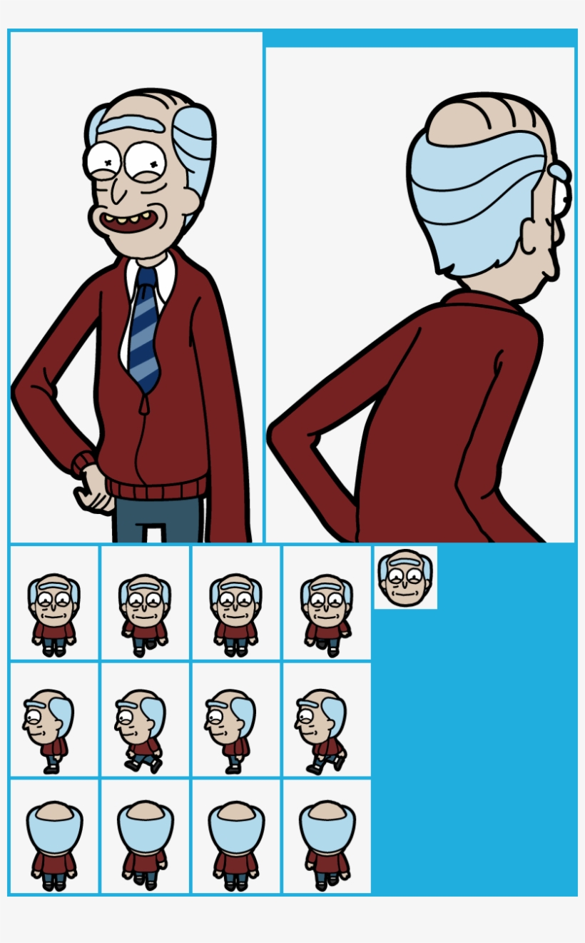 Click For Full Sized Image Grandpa Rick - Grandpa Rick Pocket Mortys, transparent png download