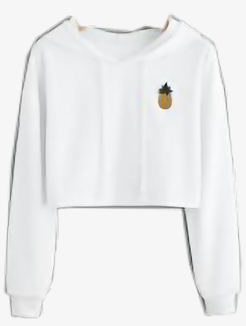 #croptop #croptops #sweatshirt #white #pineapple #png, transparent png download