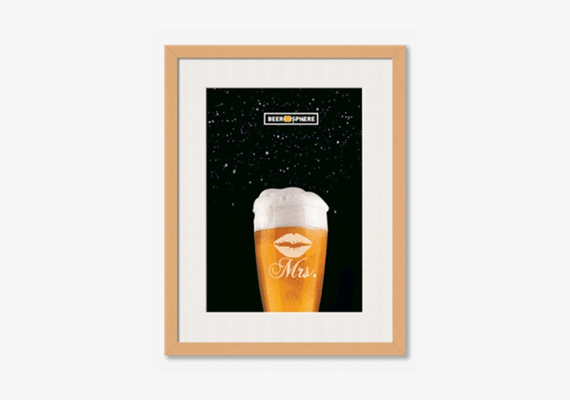 Beer Galaxy Framed Wall Art With Border Pine - Ice Cream Cone, transparent png download