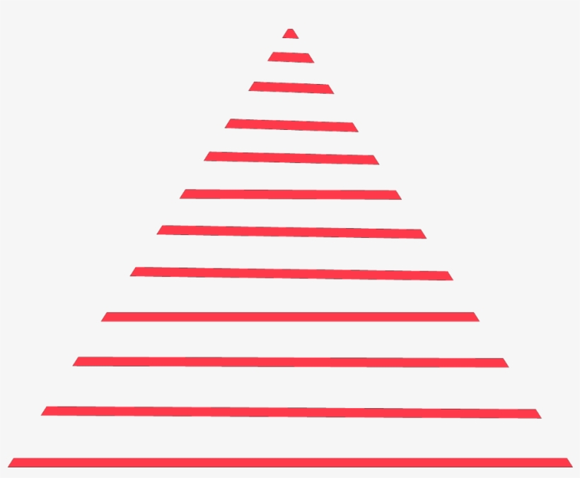 Triangle Sticker - Christmas Tree, transparent png download