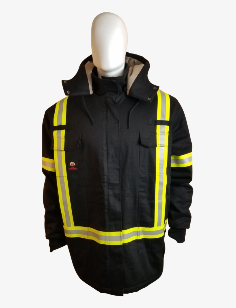 Insulated Black Coat Fr And Arc Rated Cat4 - Pocket, transparent png download