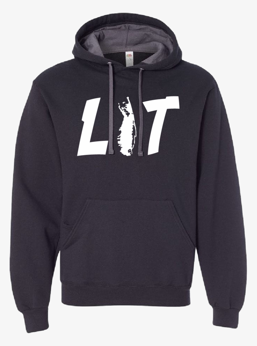 Straight Up Lit Hoodie - Damn Wide Neck Hoodie, transparent png download