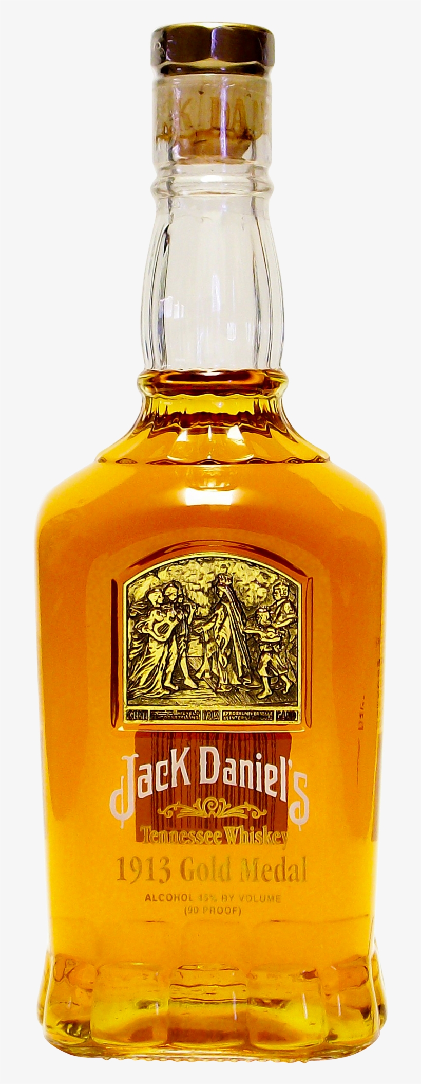 Бутилки На Джак Даниелс Jack Daniels Bottle, Alcoholic - Jack Daniels Gold Medal 1913 750ml, transparent png download