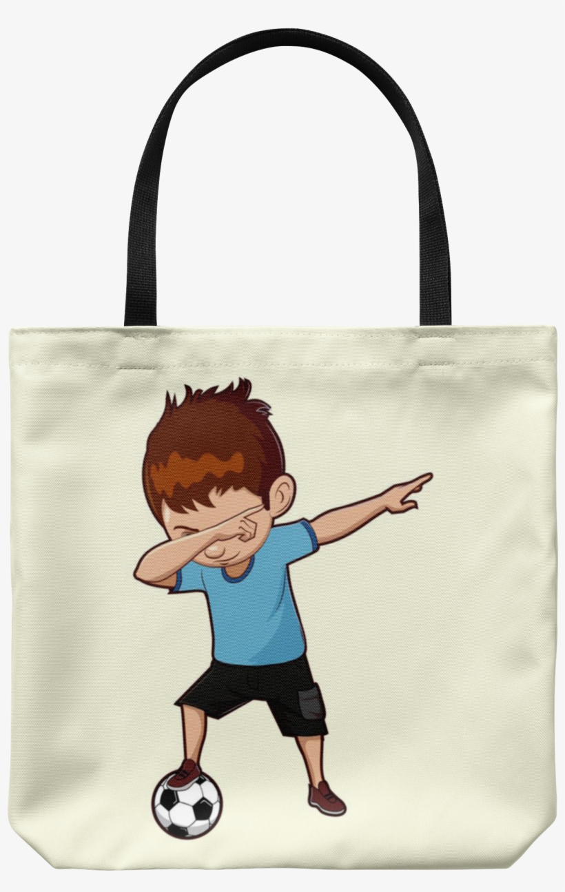Dabbing Soccer Boy Tote Reusable Grocery Bag, Gifts - Little Boy Dabbing Png, transparent png download