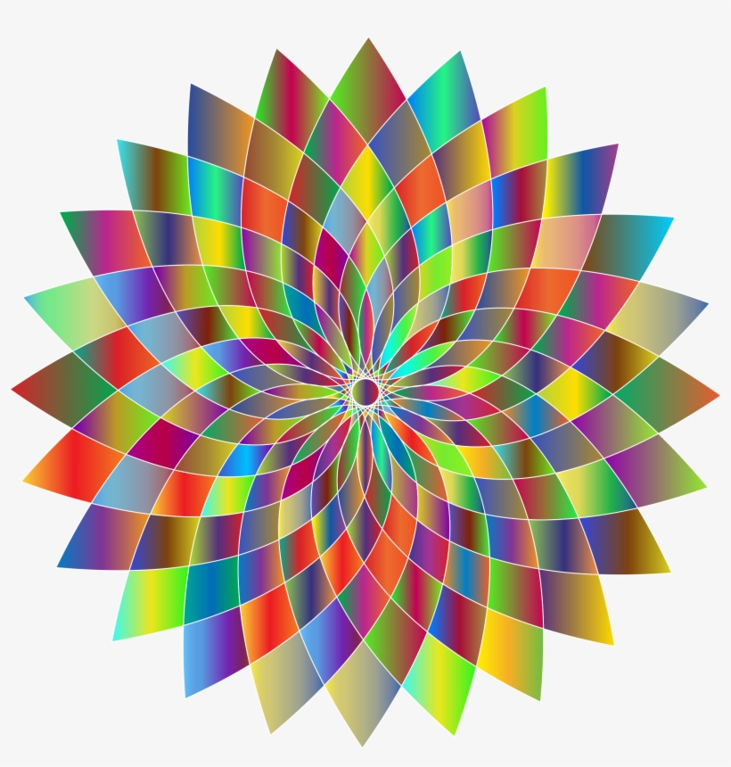 This Free Icons Png Design Of Prismatic Abstract Flower, transparent png download