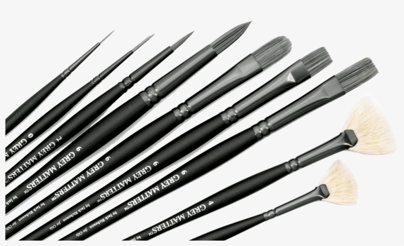 Richeson Grey Matters Synthetic Brushes - Makeup Brushes, transparent png download