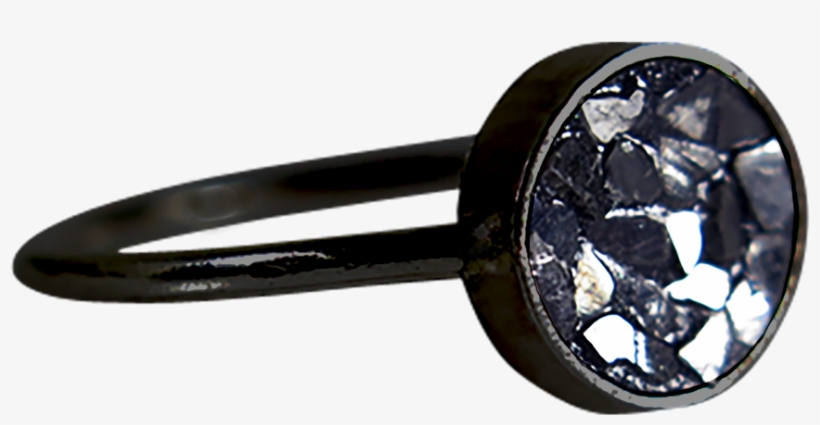 Raw Cut Diamond Circle Ring - Engagement Ring, transparent png download