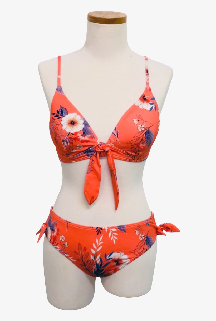 Women's Tie Front Bralette Bikini - Lingerie Top, transparent png download