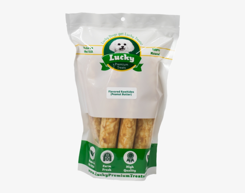 Lucky Premium Treats Peanut Butter Flavored Rawhide - Jerky Bits, transparent png download