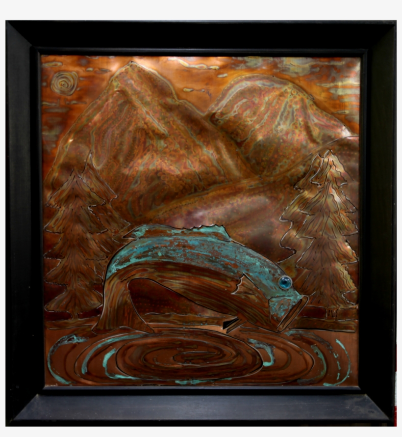 "a Large Mouth Bass Out Of Water" Around Back At Rocky's - Picture Frame, transparent png download