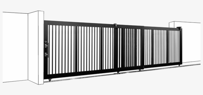 Double Sliding Gate - Fence, transparent png download