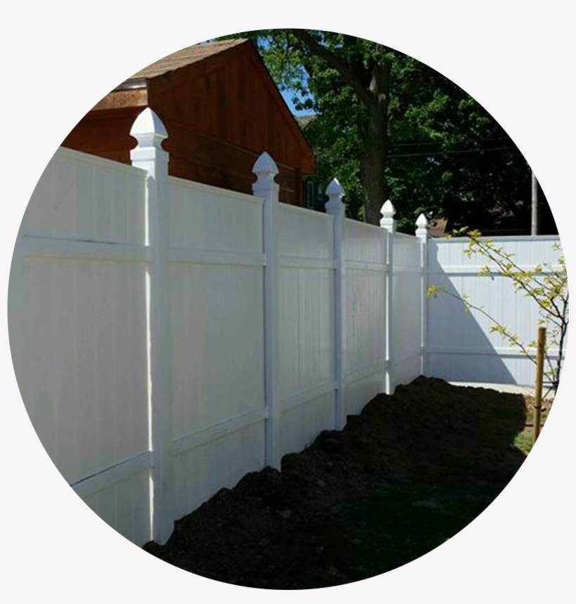 White Vinyl Fence - Fence, transparent png download