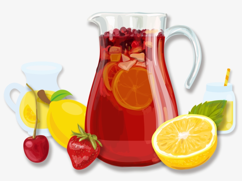 Sangria Juice Cocktail Fizzy Drinks Non-alcoholic Mixed - Sangria Vector, transparent png download